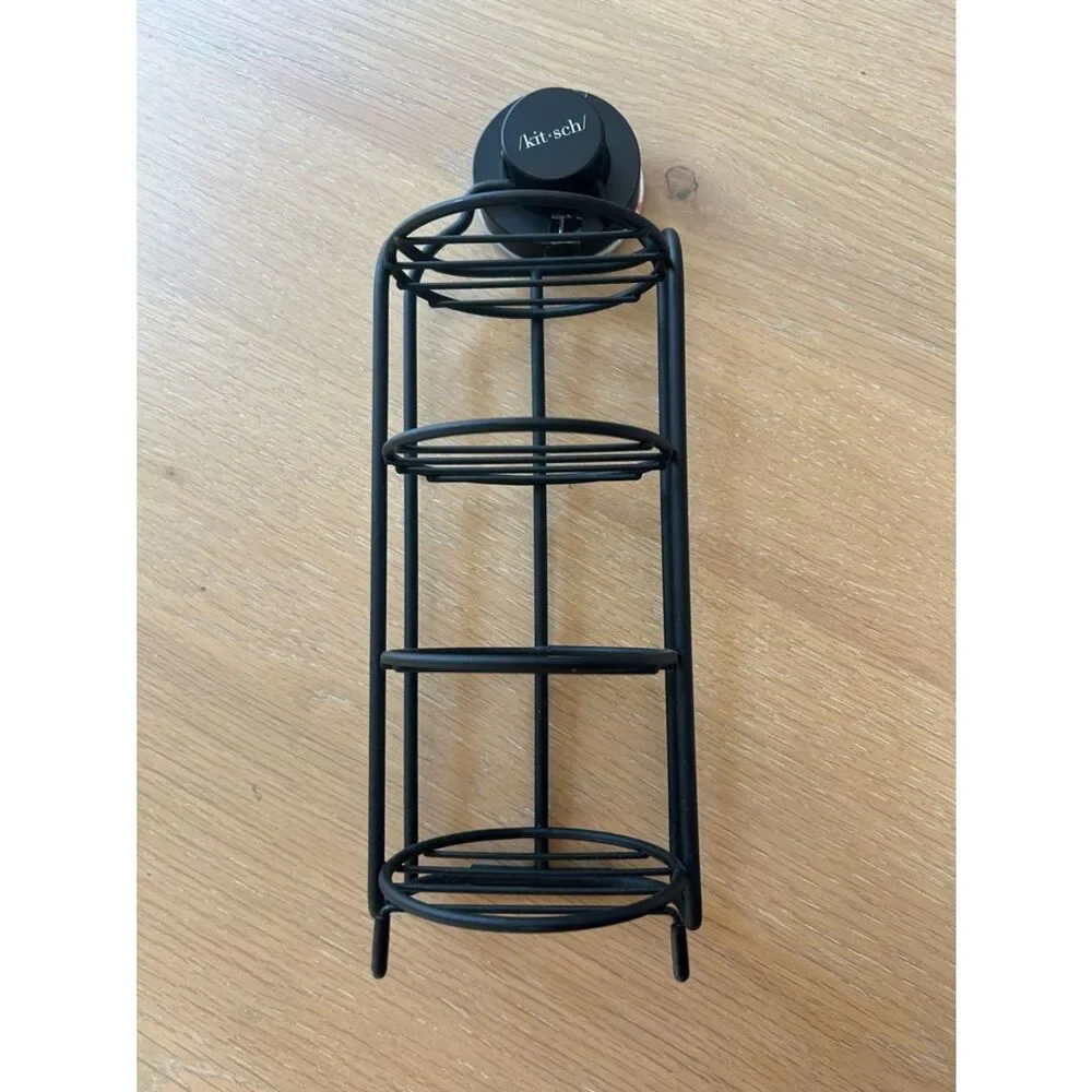 Kitsch Self-Draining Shower Caddy, Black, NWT